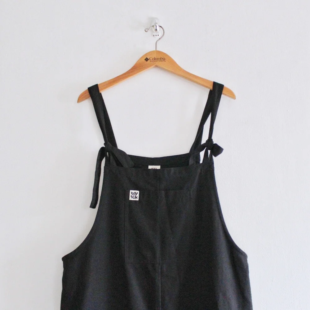 Lucy & Yak Black Dungarees Jumpsuit - Size 18 Regular - Picture 2 of 4
